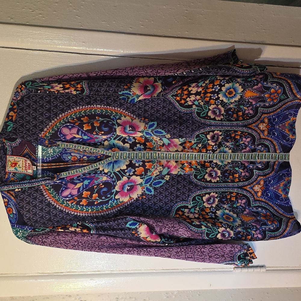 Johnny Was Houstein Silk Tunic XL